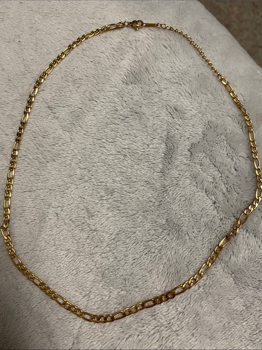 18k gold plated yellow gold chain necklace - new